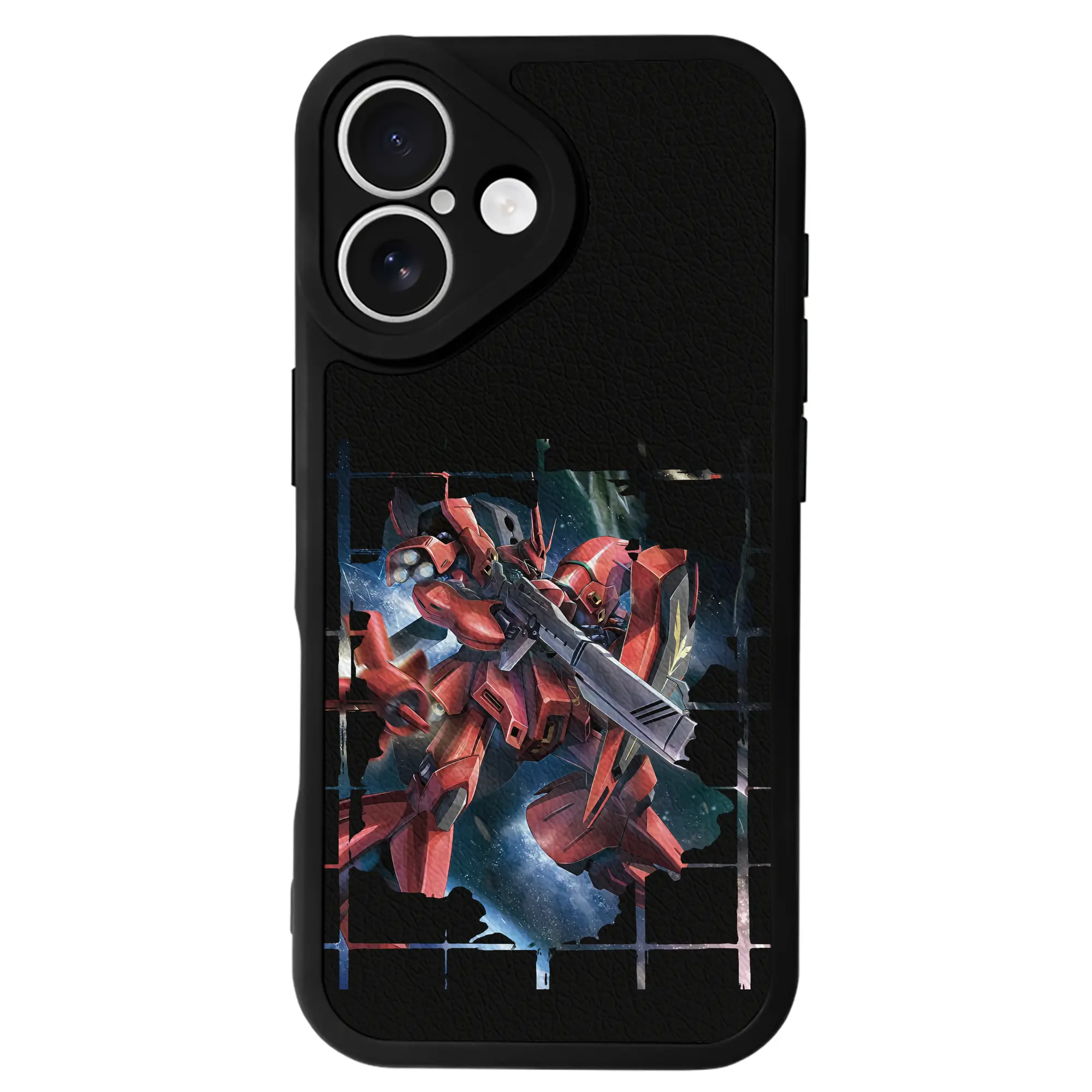 ガンダム グッズ,サザビー - IPhone 16シリーズ対応 ・ シリコンスマホケース ・ レザー調 ・ 高精度フィット ・ 耐衝撃 ・ ワイヤレス充電対応 ・ 精密カット